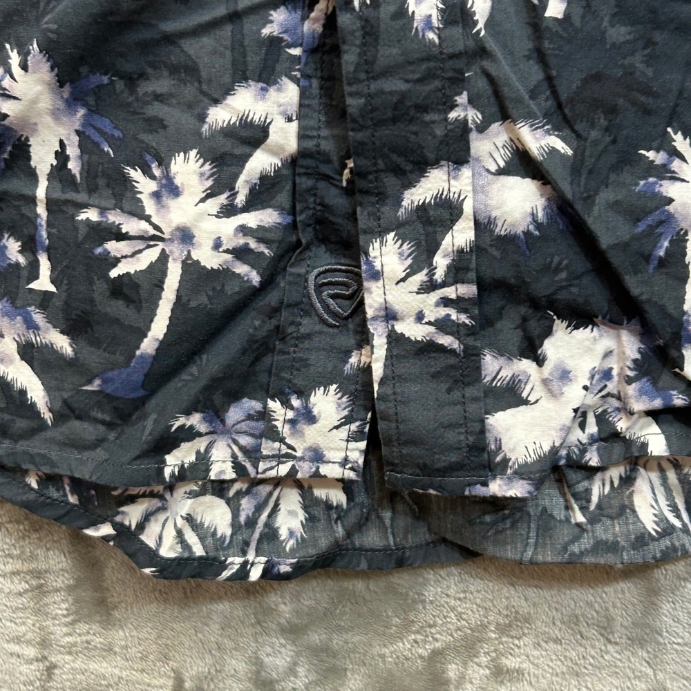 Rock & Roll Denim Mens Large Palm Tree Western Snap Shirt Modern Fit B2S9412 - Picture 4 of 11